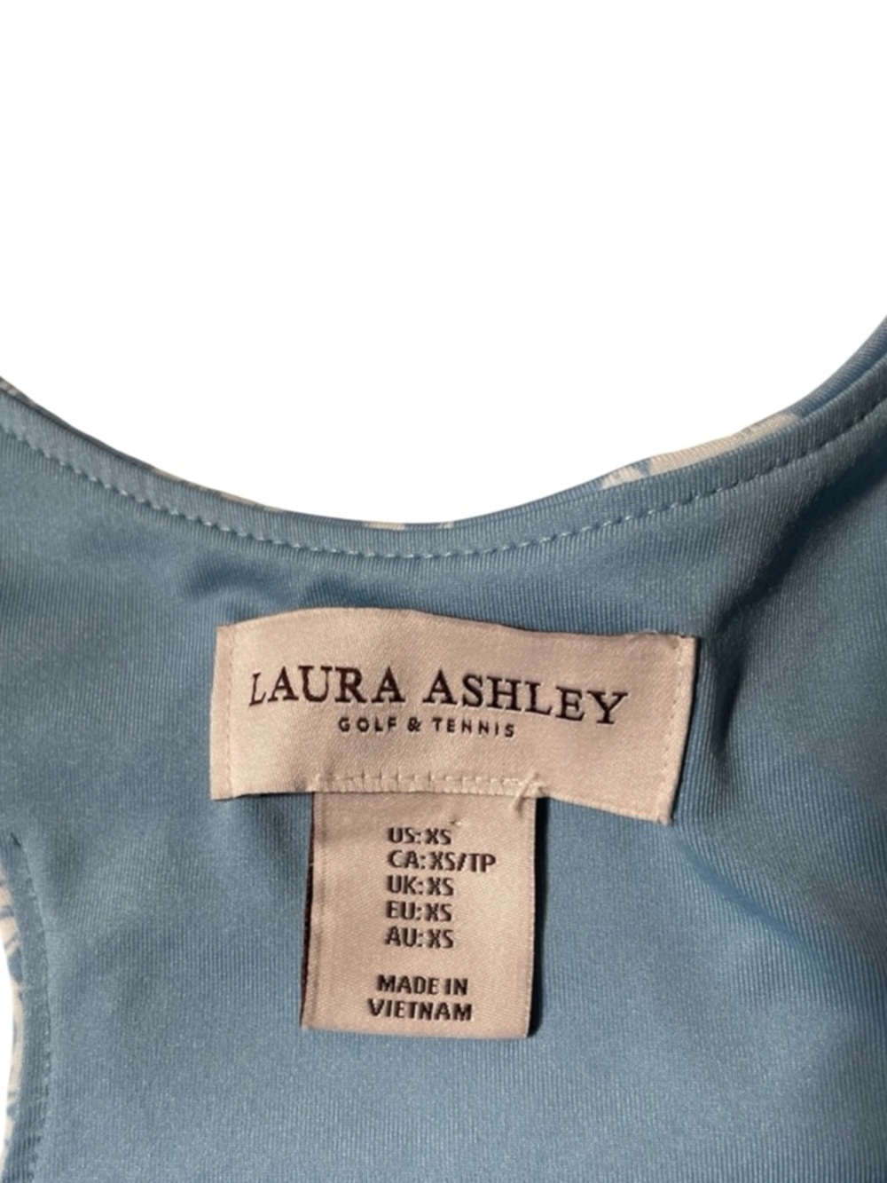 LAURA ASHLEY Floral Athleisure Dress in Light Blue Size XS -- Pickleball / Golf - Picture 6 of 8